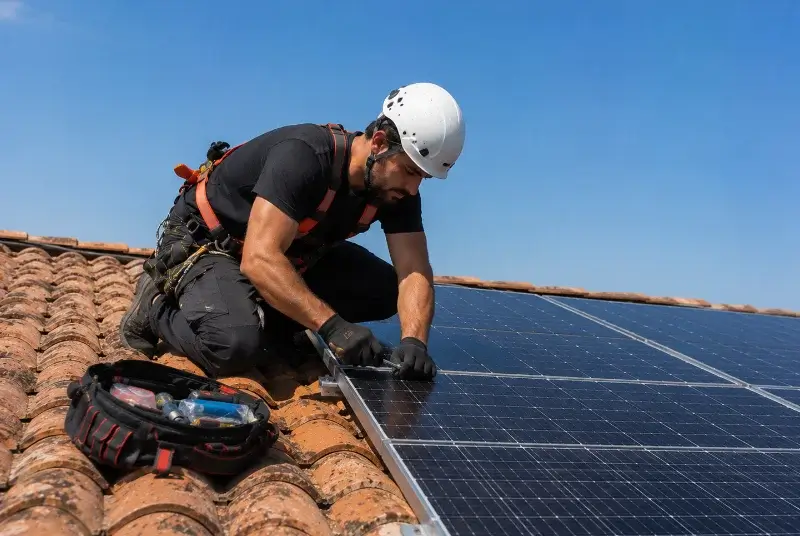 Maintenance et monitoring de panneaux solaires à Méharin